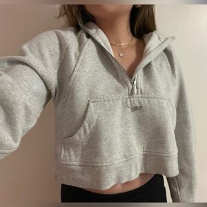 Grey Lululemon Oversized Scuba Half-Zip